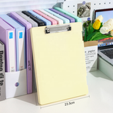 Clipboard A4 - Writing Folder - Foldable Clipboard - Office Accessories - Office Supplies - Nursing - Warehouse - Document Folder - Work Folder - Hospitality - Sturdy Plastic - Privacy Protection - Professional Use - Black - 1 piece - Side View