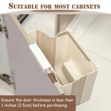 Kitchen Sink Organiser with Sponge Holder and Draining Basket for Scraps, Dishwashing Tools and Tidy Benchtop Storage, 10L, Beige