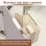 Kitchen Sink Organiser with Sponge Holder and Draining Basket for Scraps, Dishwashing Tools and Tidy Benchtop Storage, 10L, Beige