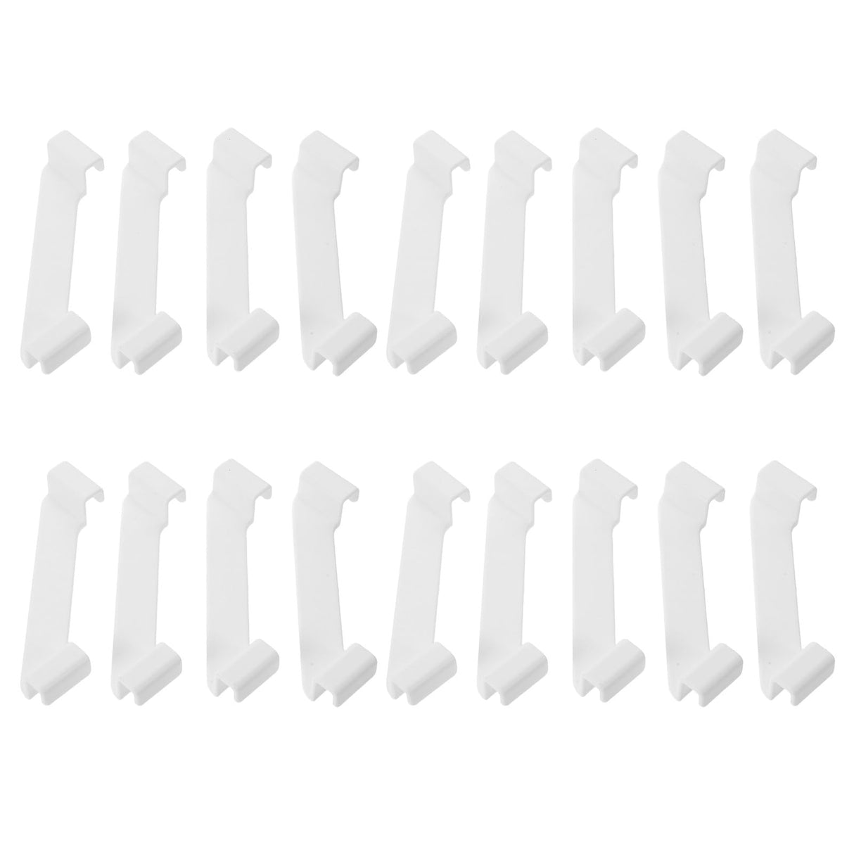 Storage Box Connectors - Stacking Aid - Storage Crate Clips - Wardrobe Organizer - Stacking Bins - Corner Clamps - Storage System - Anti-Slip - Drawer Bins Fastening - Drawer Divider Attachment - White - 20 Pieces