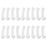 Storage Box Connectors - Stacking Aid - Storage Crate Clips - Wardrobe Organizer - Stacking Bins - Corner Clamps - Storage System - Anti-Slip - Drawer Bins Fastening - Drawer Divider Attachment - White - 20 Pieces