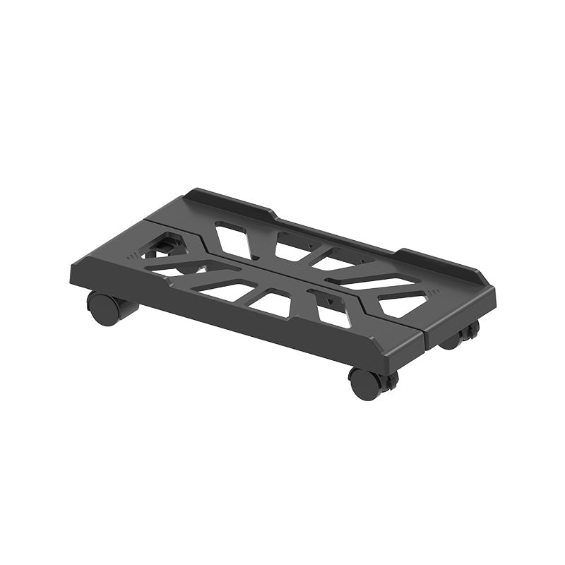 Adjustable PC Tower Stand with Wheels, Mobile CPU Trolley for Desktop Computers, Gaming Setups and Office Floors, Black