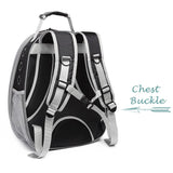 Cat Backpack - Cat Travel Basket - Cat Carrier - Small Dog Backpack - Transparent Pet Backpack - Cat Transport Box - Dog Travel Bag - Breathable Cat Basket - Backpack with Window - Pet Supplies - Hiking Backpack - Black - 1 Piece - Top-Down View