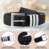 2 Pack Women's Faux Leather Belts with Buckles, Adjustable Waist Belts for Jeans, Dresses, Workwear and Everyday Outfits, Black