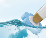 Toilet Brush Set - Toilet Brush with Holder - Cleaning Brush - Disposable Brush Heads - Refillable Toilet Brush - Sanitary Tool - Flexible Toilet Brush - Sponge Brush - Toilet Set - Bathroom Fittings - Including Refills - Household - White - 1 Piece