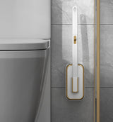 Toilet Brush Set - Toilet Brush with Holder - Cleaning Brush - Disposable Brush Heads - Refillable Toilet Brush - Sanitary Tool - Flexible Toilet Brush - Sponge Brush - Toilet Set - Bathroom Fittings - Including Refills - Household - White - 1 Piece