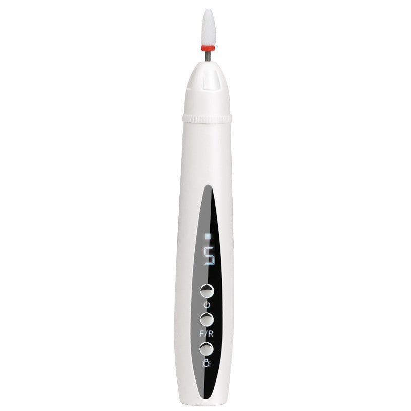 Nail drill - Electric nail file - Manicure set - Pedicure set - Nail care - Gel polish removal - Artificial nail filing - Nail polishing - Acrylic nails - Cordless - Rechargeable - With LCD screen - Nail styling - White - 1 Piece