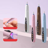 Nail drill - Electric nail file - Manicure set - Pedicure set - Nail care - Gel polish removal - Artificial nail filing - Nail polishing - Acrylic nails - Cordless - Rechargeable - With LCD screen - Nail styling - White - 1 Piece - Front View