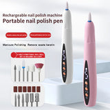 Nail drill - Electric nail file - Manicure set - Pedicure set - Nail care - Gel polish removal - Artificial nail filing - Nail polishing - Acrylic nails - Cordless - Rechargeable - With LCD screen - Nail styling - White - 1 Piece - Side View