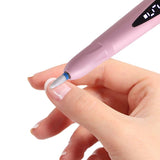 Nail drill - Electric nail file - Manicure set - Pedicure set - Nail care - Gel polish removal - Artificial nail filing - Nail polishing - Acrylic nails - Cordless - Rechargeable - With LCD screen - Nail styling - White - 1 Piece - Rear View