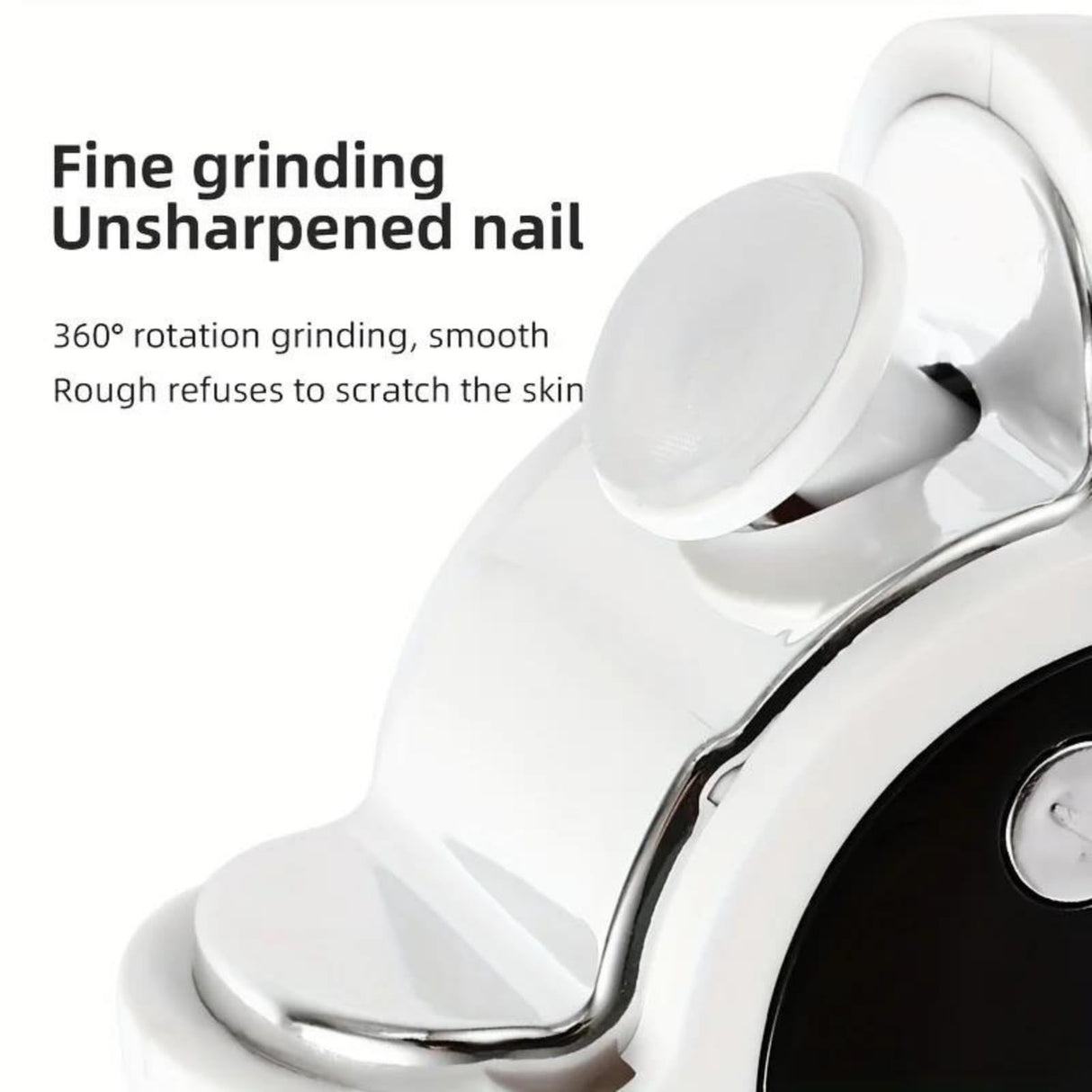Electric nail clipper - Automatic nail trimmer - Manicure set - Nail care - Electric nail file - Rechargeable - With LCD screen - Nail scissors - Hand care - Nail polishing - Cordless - Nail styling - White - 1 Piece