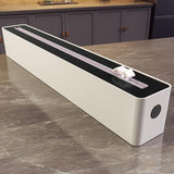 Foil Cutter - Cling Film Dispenser - Aluminum Foil Holder - Foil Cutter with Suction Cups - Kitchen Drawer Organizer - Anti-Slip Mount - Kitchen Roll Holder - Wrapping Paper Cutter - Refillable Foil Holder - Kitchen Gadgets - White - 1 Piece - 45-Degree Angle