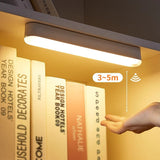 Closet Lighting - Night Light with Motion Sensor - LED Lamp - Kitchen Lighting - Stair Lighting - Wireless - Wardrobe Lighting - Indoor Wall Lamp - Bedside Lamp - Bedroom Accessories - Magnetic - Warm White Light - White - 1 Piece - Top-Down View
