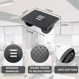 Footrest Desk - Ergonomic Footrest - Footstool - Desk Accessories - Leg Rest - Office Supplies - Footstool - Home Workplace - Gaming Setup - Ergonomics - Tiltable - Anti-Slip - Black - 1 Piece