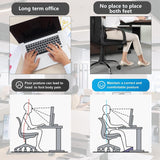 Footrest Desk - Ergonomic Footrest - Footstool - Desk Accessories - Leg Rest - Office Supplies - Footstool - Home Workplace - Gaming Setup - Ergonomics - Tiltable - Anti-Slip - Black - 1 Piece
