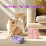 Foldable Dog Food Bowl - Dog Drinking Bowl - Dog Bowl - Travel Bowl - Water Bowl - Food Bowl - Dog Supplies - Hiking - Camping - On the Go - Silicone Bowl - Portable Food Bowl - Dog Accessories - Light Pink - 1 Piece