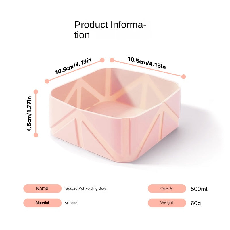 Foldable Dog Food Bowl - Dog Drinking Bowl - Dog Bowl - Travel Bowl - Water Bowl - Food Bowl - Dog Supplies - Hiking - Camping - On the Go - Silicone Bowl - Portable Food Bowl - Dog Accessories - Cat Food Bowl - Puppy - Pastel Mix - Pack of 5