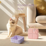 Foldable Dog Food Bowl - Dog Drinking Bowl - Dog Bowl - Travel Bowl - Water Bowl - Food Bowl - Dog Supplies - Hiking - Camping - On the Go - Silicone Bowl - Portable Food Bowl - Dog Accessories - Cat Food Bowl - Puppy - Pastel Mix - Pack of 5 - Top-Down View