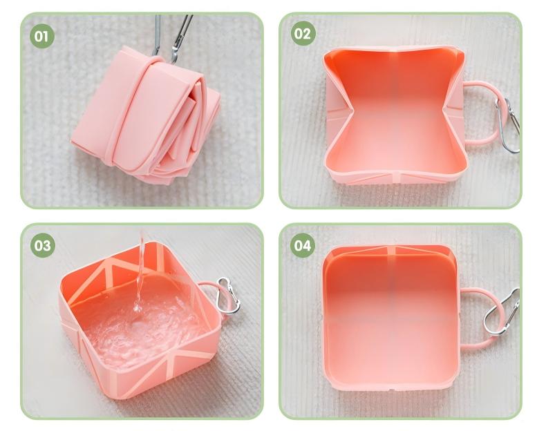 Foldable Dog Food Bowl - Dog Drinking Bowl - Dog Bowl - Travel Bowl - Water Bowl - Food Bowl - Dog Supplies - Hiking - Camping - On the Go - Silicone Bowl - Portable Food Bowl - Dog Accessories - Cat Food Bowl - Puppy - Pastel Mix - Pack of 5