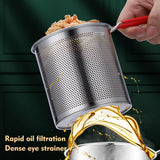 Deep Fryer - Mini Deep Fryer - Stainless Steel Oil Pan - Tempura Pan - Cooking Pan with Frying Basket - French Frying Pan - Induction and Gas - Frying Pan - Deep Fryer with Lid - Kitchen Accessories - Frying Set - Pans - Oil Filter - Sauté Pan - Silver -