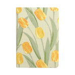 A5 Notebook - Diary - Bullet Journal - Writing Book - Notebook - Tulips - Sketchbook - Notepad - Travel Diary - Office Supplies - School Supplies - Gift for Her - Journal - Hardcover - Yellow and Green - 1 Piece