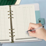 Notebook Refill A5 - Ring Binder Paper 6 Holes - Agenda Refill - Bullet Journal Paper - Refillable Notepad - Writing Paper - Planner Inserts - Office Supplies - School Supplies - Keeping Track of Finances -Budget Planner - White - 5 Pieces - Front View