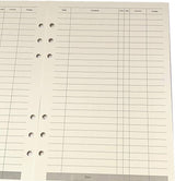 Notebook Refill A5 - Ring Binder Paper 6 Holes - Agenda Refill - Bullet Journal Paper - Refillable Notepad - Writing Paper - Planner Inserts - Office Supplies - School Supplies - Keeping Track of Finances -Budget Planner - White - 5 Pieces - Close-Up Angle