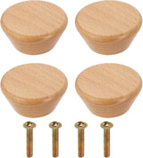 Furniture knobs - Drawer knobs - Cabinet knobs - Furniture handles - Kitchen handles - Door handles - Cabinet handles - Furniture fittings - Kitchen fittings - Handles - Beech wood - Wood - Wooden - Scandinavian - Round - Design - Natural - Beech - Set of
