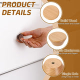 Furniture knobs - Drawer knobs - Cabinet knobs - Furniture handles - Kitchen handles - Door handles - Cabinet handles - Furniture fittings - Kitchen fittings - Handles - Beech wood - Wood - Wooden - Scandinavian - Round - Design - Natural - Beech - Set of - Side View
