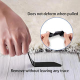 Carpet stoppers - Anti-slip mat - Rug grippers - Rug stopper - Anti-slip stickers - Rug fixer - Sofa cover stopper - Carpet undermat - Stair mat stopper - Self-adhesive - XL Grippers - Black - 8 Pieces - 45-Degree Angle