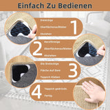 Carpet stoppers - Anti-slip mat - Rug grippers - Rug stopper - Anti-slip stickers - Rug fixer - Sofa cover stopper - Carpet undermat - Decorative grippers - Sofa gripper - Black - 4 Pieces - Top-Down View