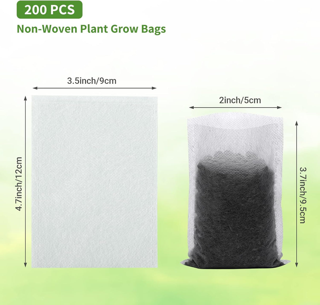 Grow Bags - Gardening - Grow Pots - Vegetable Garden - Seedlings - Plant Bags - Non-woven Grow Bags - Growing Set - Breathable Fleece - Vegetable Garden Box - Growing Box - Sowing - Cuttings - Plant Bags - Vegetable Garden - Vegetable Gardening - Sustaina