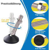 8 Pack Adjustable Leveling Feet M10 x 100 Load Capacity 500 kg Furniture Feet, Diameter 40 mm - Side View