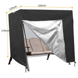 Garden Swing Cover Waterproof UV Resistant Oxford Fabric, 220 x 125 x 170 cm - Front View