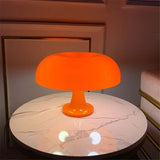 Mushroom Table Lamp LED Room Decoration Orange, 22 x 33 cm - Front View