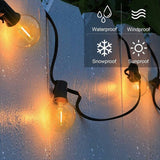 26 Bulb LED Outdoor String Lights Waterproof for Patio Garden Party, 15 m - Side View