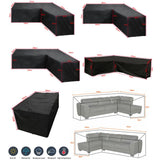 Garden Corner Sofa Cover Waterproof 210D Oxford L Shape Furniture Cover, 300 x 300 x 98 cm