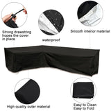 Garden Corner Sofa Cover Waterproof 210D Oxford L Shape Furniture Cover, 300 x 300 x 98 cm - Top-Down View