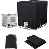 IBC Water Tank Cover Waterproof UV Resistant 420D Tarpaulin with Zipper, 300 L