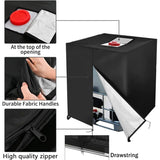 IBC Water Tank Cover Waterproof UV Resistant 420D Tarpaulin with Zipper, 300 L - Side View
