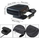 2-in-1 Car Heater 200W 12V Cigarette Lighter Defogger and Cooling Fan - Front View