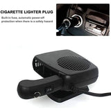 2-in-1 Car Heater 200W 12V Cigarette Lighter Defogger and Cooling Fan - Top-Down View