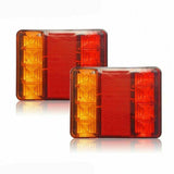 2 Pcs 8 LED Trailer Tail Lights E8 Approved IP65 Waterproof, 120 x 95 x 2 - Side View