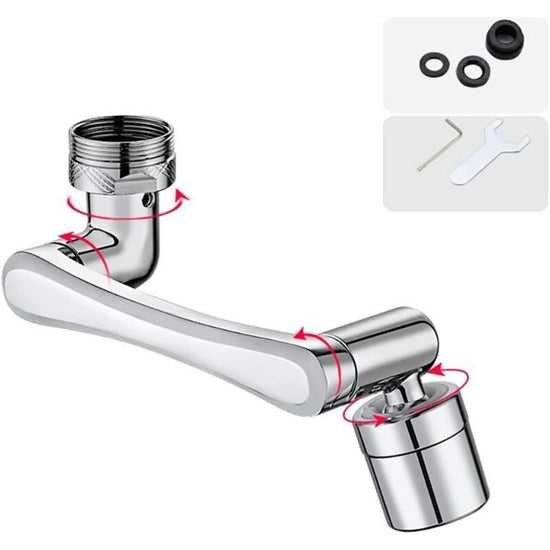 Faucet Aerator 1440 Degree Swivel Extension 2 Water Modes Universal Brass Diffuser, 20 22 24 mm