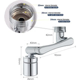 Faucet Aerator 1440 Degree Swivel Extension 2 Water Modes Universal Brass Diffuser, 20 22 24 mm - Front View