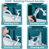 Faucet Aerator 1440 Degree Swivel Extension 2 Water Modes Universal Brass Diffuser, 20 22 24 mm
