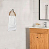 Hemp Rope Towel Holder Vintage Toilet Paper Holder with Screws - Top-Down View