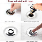 Universal Sink Drain Filter Stainless Steel Hair Catcher, 1.33 to 1.49 in - Top-Down View