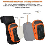 Work Knee Pads Soft Gel and Foam Padding with Anti Slip Straps - Front View