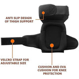 Work Knee Pads Soft Gel and Foam Padding with Anti Slip Straps - Side View